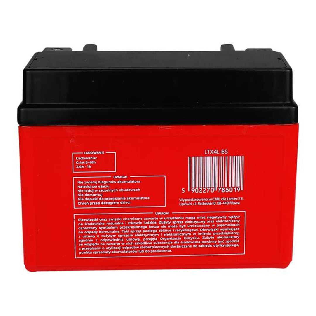 Batterie gel Lamex, moto, 12V, 4Ah, LTX4L-BS
