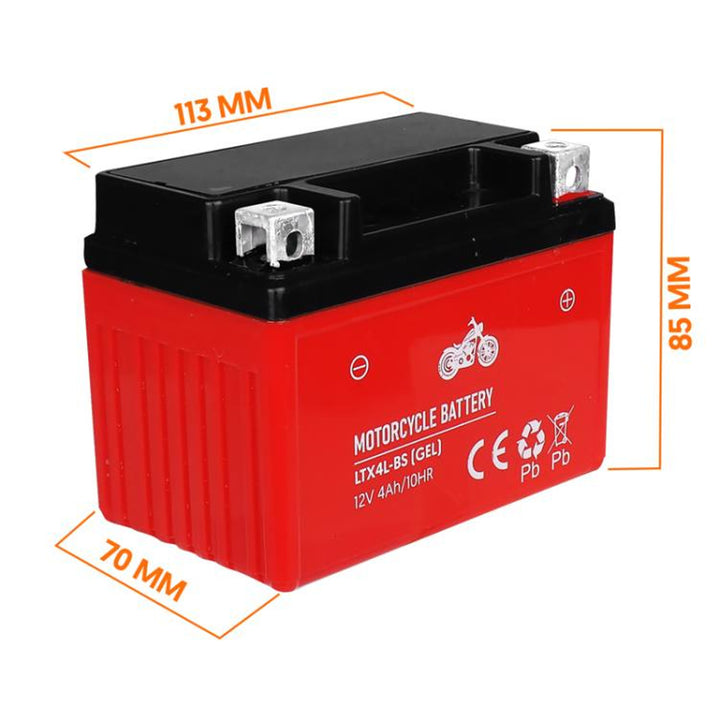 Batterie gel Lamex, moto, 12V, 4Ah, LTX4L-BS