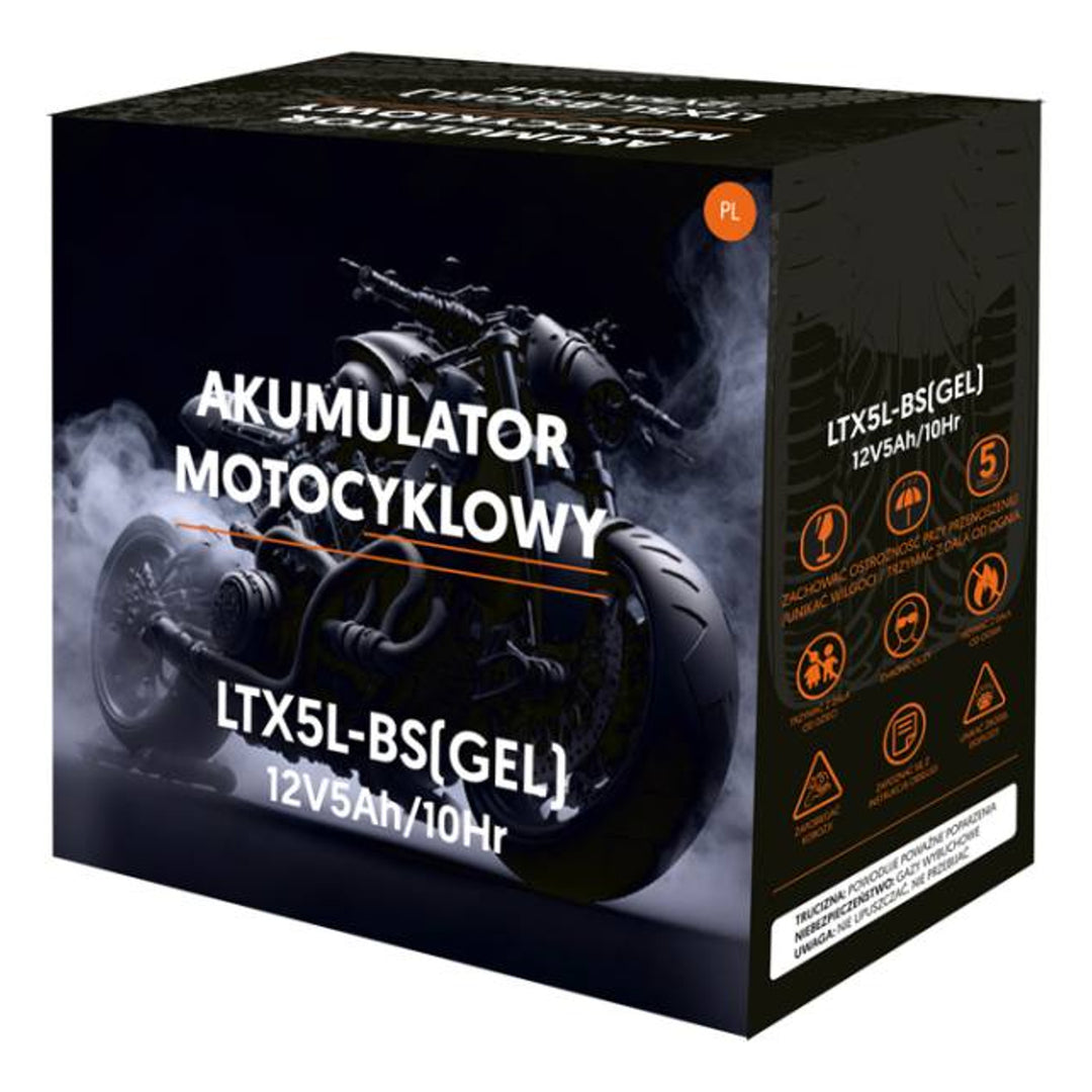 Batterie gel Lamex, moto, 12V, 5Ah, LTX5L-BS