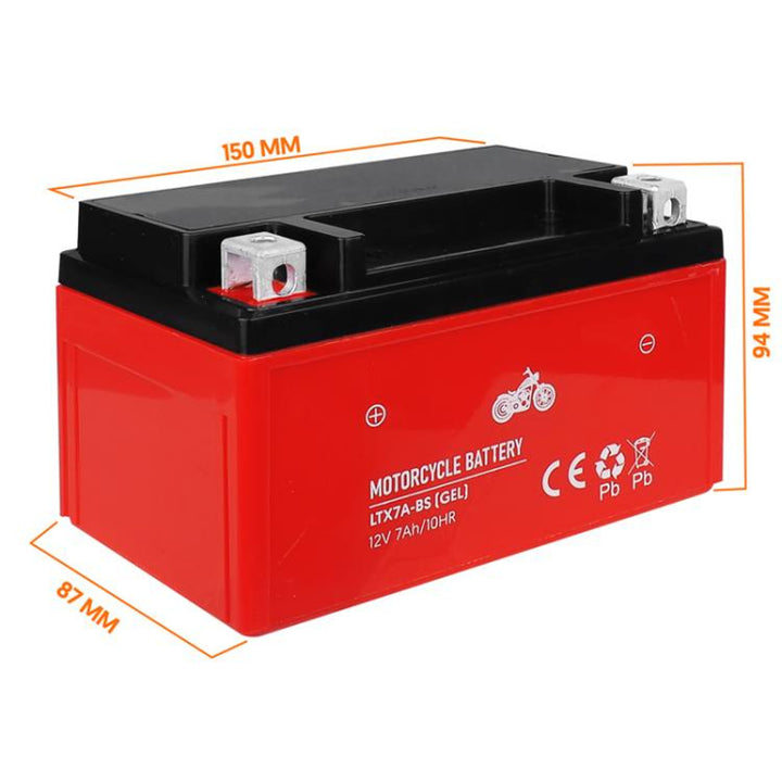 Batterie gel Lamex, moto, 12V, 7Ah, LTX7A-BS