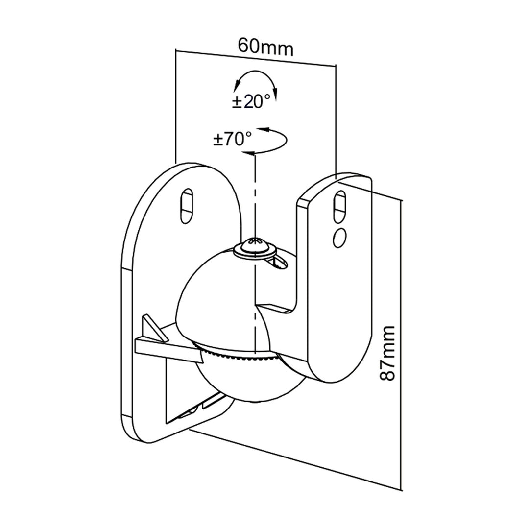 Support de haut-parleur Maclean, pour colonnes, 3,5kg, MC-526, 4 pièces