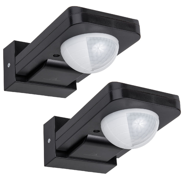Détecteur de mouvement Maclean PIR, infrarouge, IP65, max 2000W, noir, MCE243 B, 2 pièces