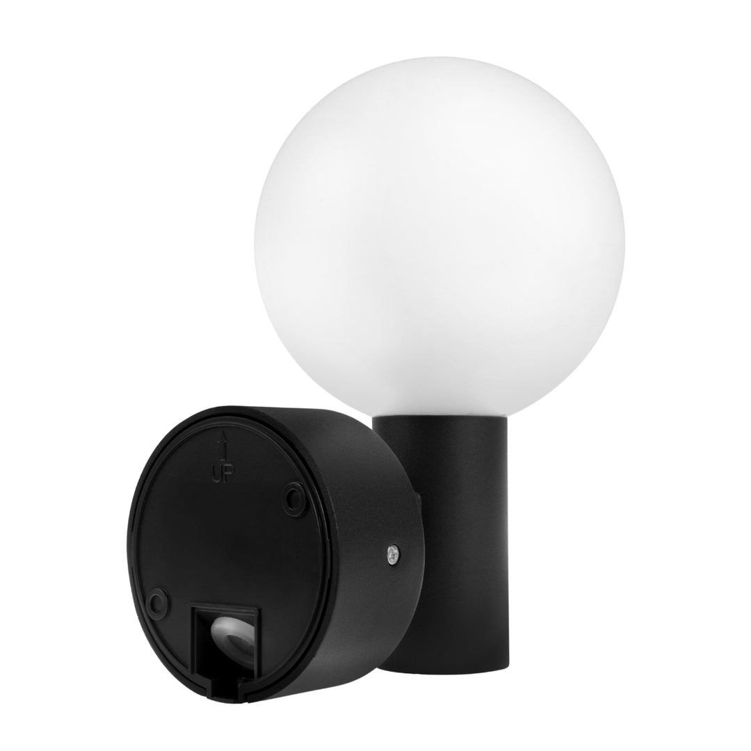 Détecteur de mouvement Maclean Lampe LED, détecteur de mouvement PIR, noir, 15W, IP65, 1600lm, blanc neutre (4000K) MCE515 B, 2 pièces