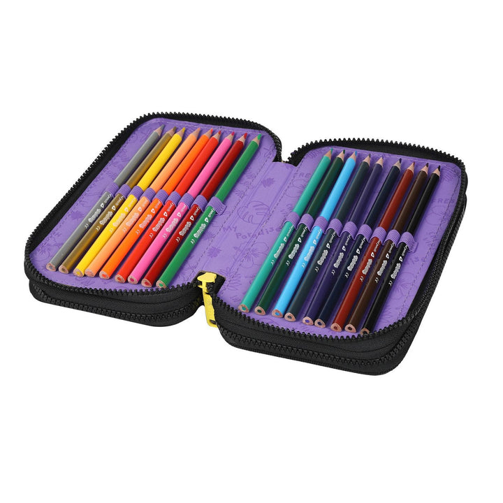 Sac à dos scolaire 19 L Coolpack Jerry DISNEY STITCH noir + CoolPack trousse à trois compartiments avec accessoires JUMPER 3 STITCH