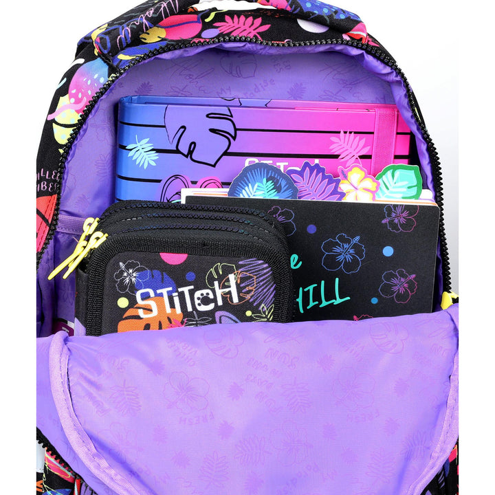 19 L Coolpack Jerry DISNEY STITCH sac à dos scolaire noir + trousse Coolpack, deux compartiments, équipée, Stitch, Jumper 2