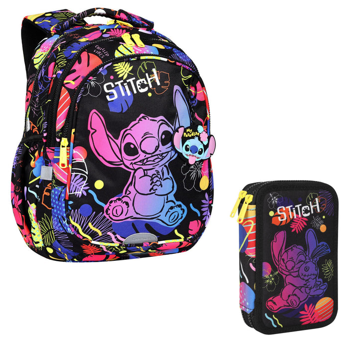 19 L Coolpack Jerry DISNEY STITCH sac à dos scolaire noir + trousse Coolpack, deux compartiments, équipée, Stitch, Jumper 2