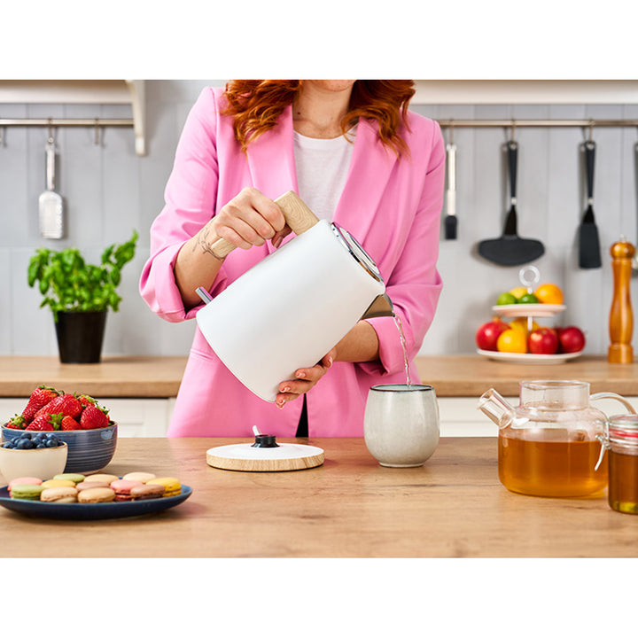 Bouilloire électrique Lafe, 2200W, capacité 1.7l, blanc, Scandi