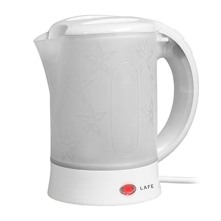 Bouilloire électrique Lafe, touriste, 600W, capacité 0.6l, 2 tasses, 2 cuillères, blanc, Scandi