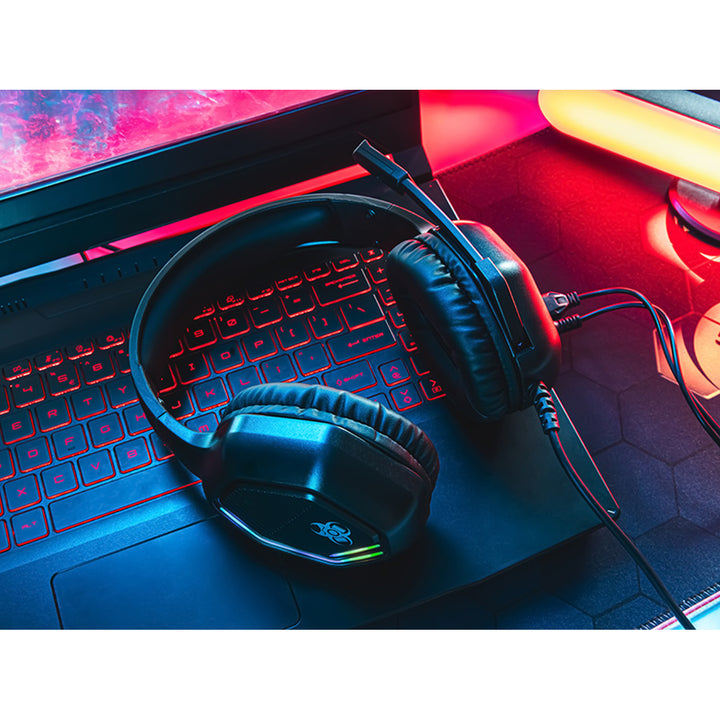 Casque de jeu Tracer, rétroéclairage RGB, microphone pliable, Gamezone GZ X3