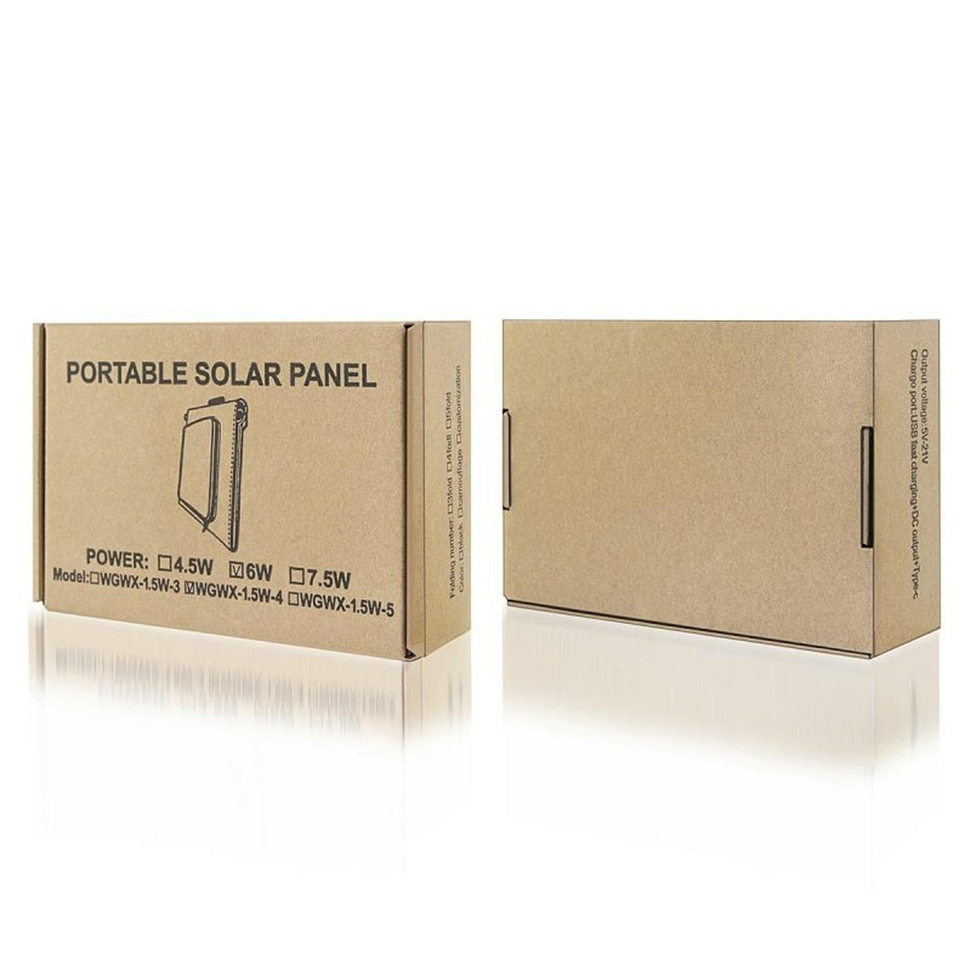 Panneau solaire, chargeur, 6W, 1 port USB, noir et orange, A01