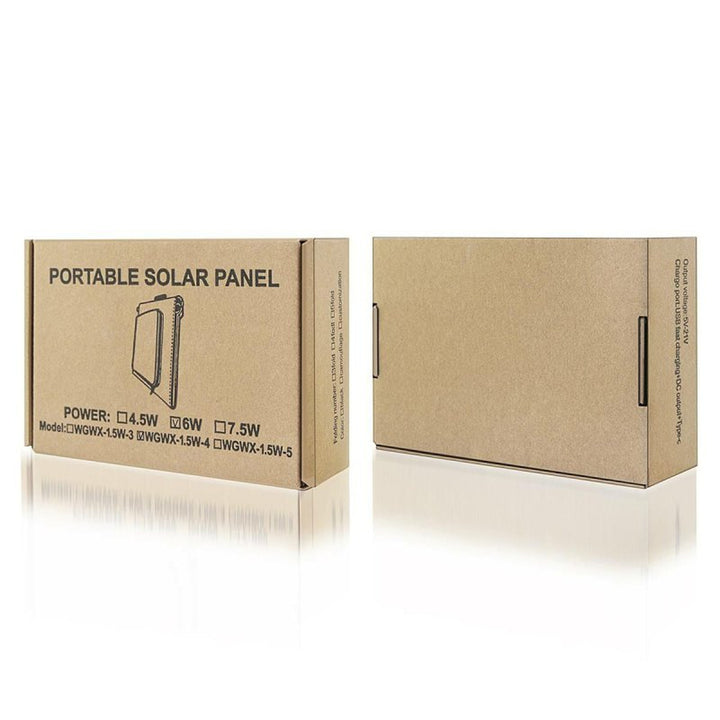 Panneau solaire, chargeur, 6W, 1 port USB, noir et orange, A01
