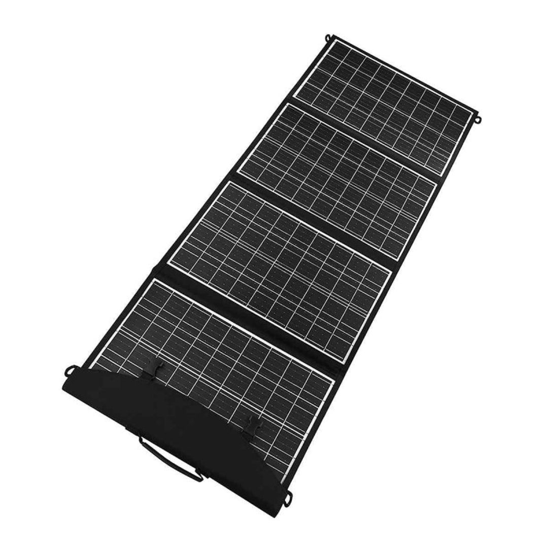 Panneau solaire, chargeur, 60W, 2 ports USB, noir et orange, A06