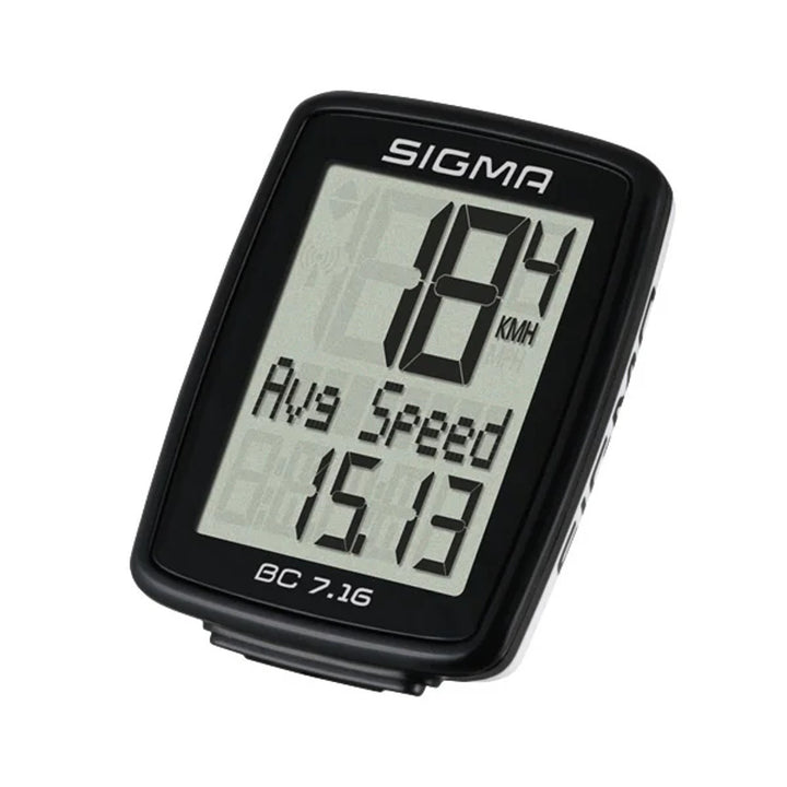 Compteur de cycles Sigma, câblé, marche/arrêt, affichage sur trois rangées, BC 7.16
