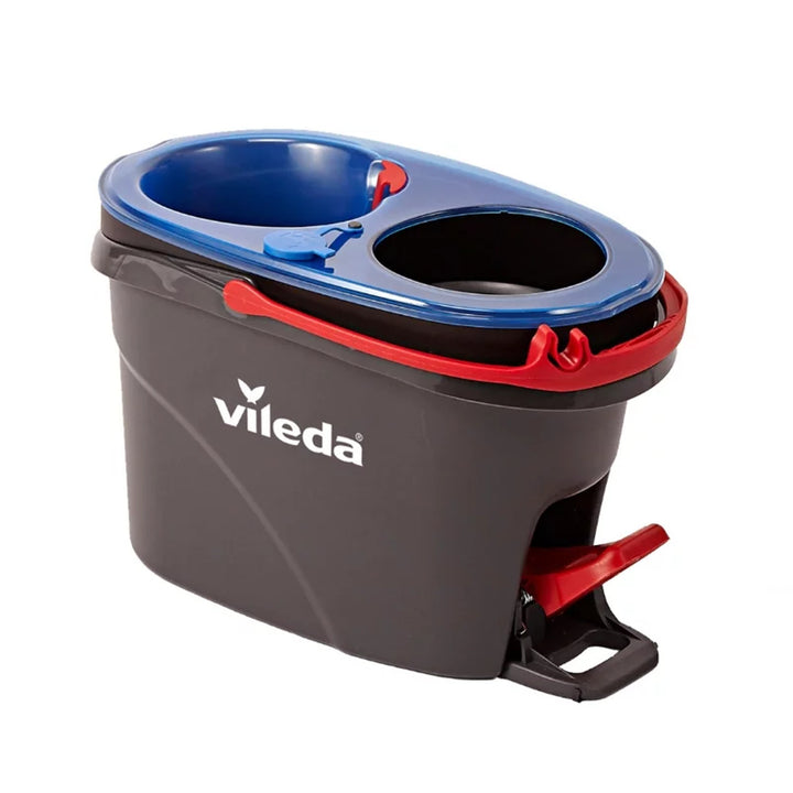 Balai rotatif Vileda, deux chambres, système de centrifugation, barre pliante, nettoyage facile des coins, turbo H2prO
