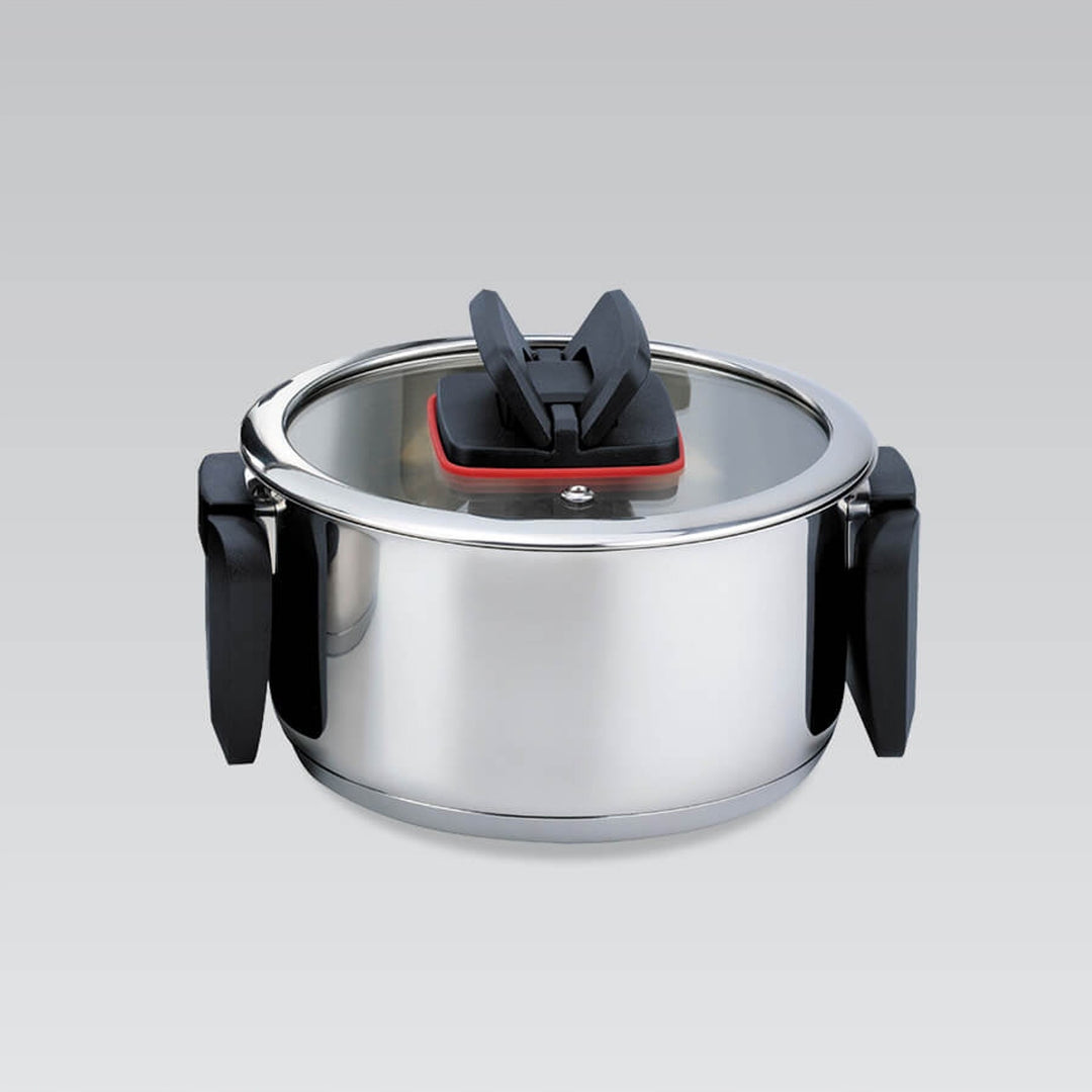 Ensemble de casseroles Maestro, 6 pièces, acier inoxydable, poignées pliantes, MR-3531-6