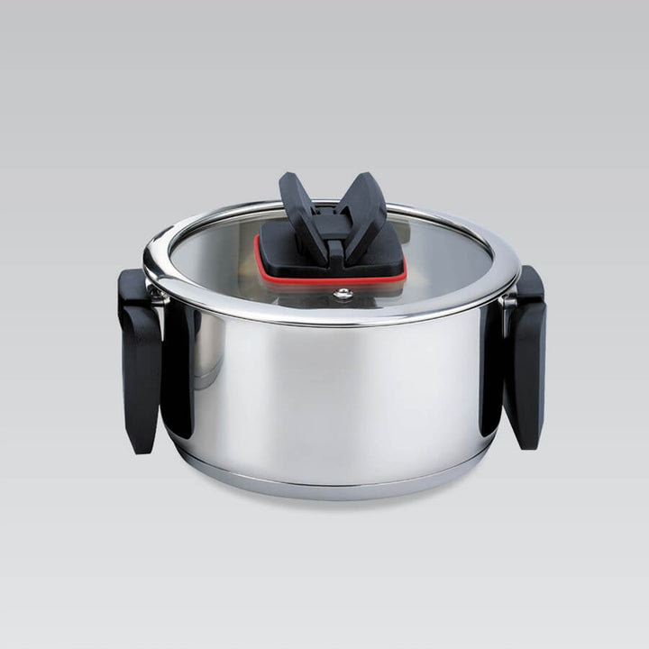 Ensemble de casseroles Maestro, 6 pièces, acier inoxydable, poignées pliantes, MR-3531-6