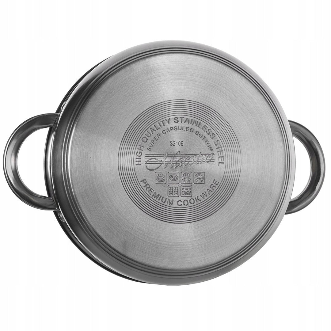 Batterie de cuisine 9 pièces Maestro 1,5L, 2L, 3L, 5L, acier inoxydable, lavable au lave-vaisselle, convient à tous les types de cuisinières, plaque chauffante, MR-2021