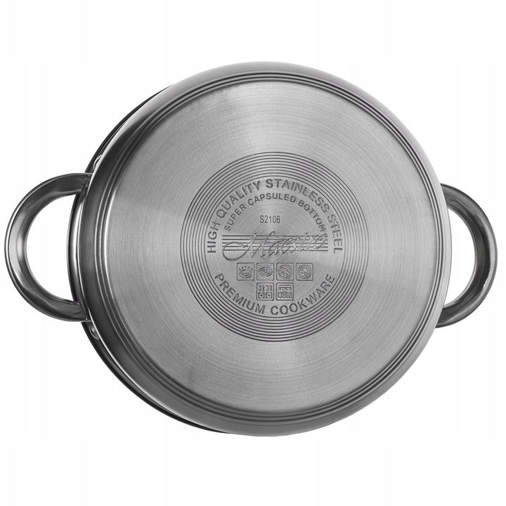 Batterie de cuisine 9 pièces Maestro 1,5L, 2L, 3L, 5L, acier inoxydable, lavable au lave-vaisselle, convient à tous les types de cuisinières, plaque chauffante, MR-2021