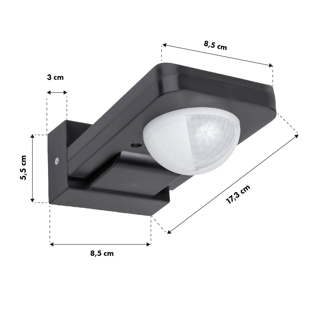 Détecteur de mouvement Maclean PIR, infrarouge, IP65, max 2000W, MCE243 GR, 2 pièces
