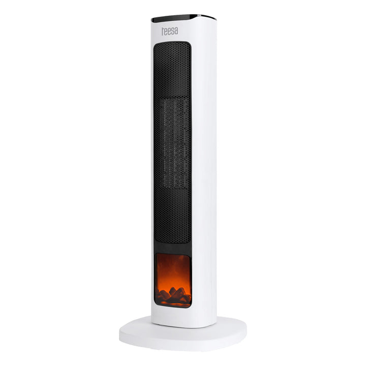 Colonne chauffante Teesa, avec fonction imitation cheminée, trois modes de fonctionnement, deux niveaux de chauffage, télécommande, TSA8052