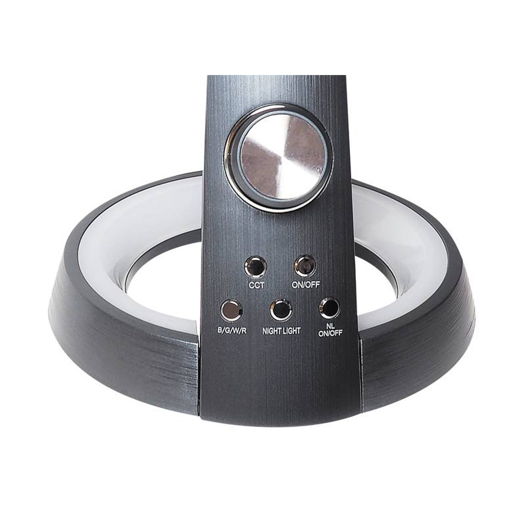 Svensson Bureaulamp, 450 lumen, 8W vermogen, drie lichttemperaturen, oplaadfunctie voor mobiele apparaten, RGB-voet, LXBL1063