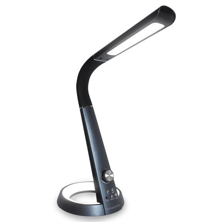 Svensson Bureaulamp, 450 lumen, 8W vermogen, drie lichttemperaturen, oplaadfunctie voor mobiele apparaten, RGB-voet, LXBL1063