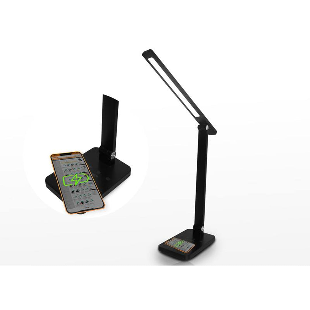 Lampe de bureau LTC, LED 10W, trois températures de lumière, charge inductive, écran tactile, LXL0099C