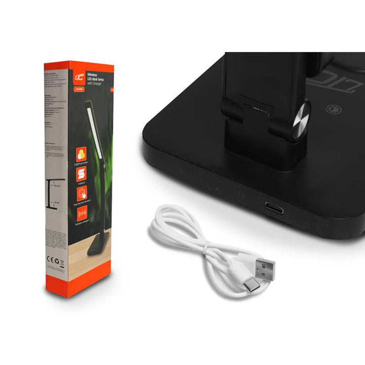 Lampe de bureau LTC, LED 10W, trois températures de lumière, charge inductive, écran tactile, LXL0099C