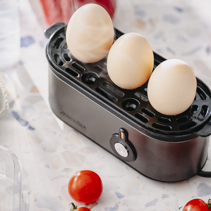 Cuiseur d'oeufs Mesko pour 3 oeufs, puissance 210W, étape de cuisson sélectionnable, voyant lumineux, MS 4485