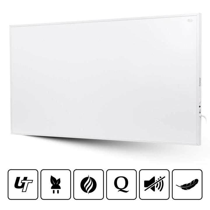 Chauffage infrarouge Cronos, 800W, surface mate, ultra-mince, Carbon P800