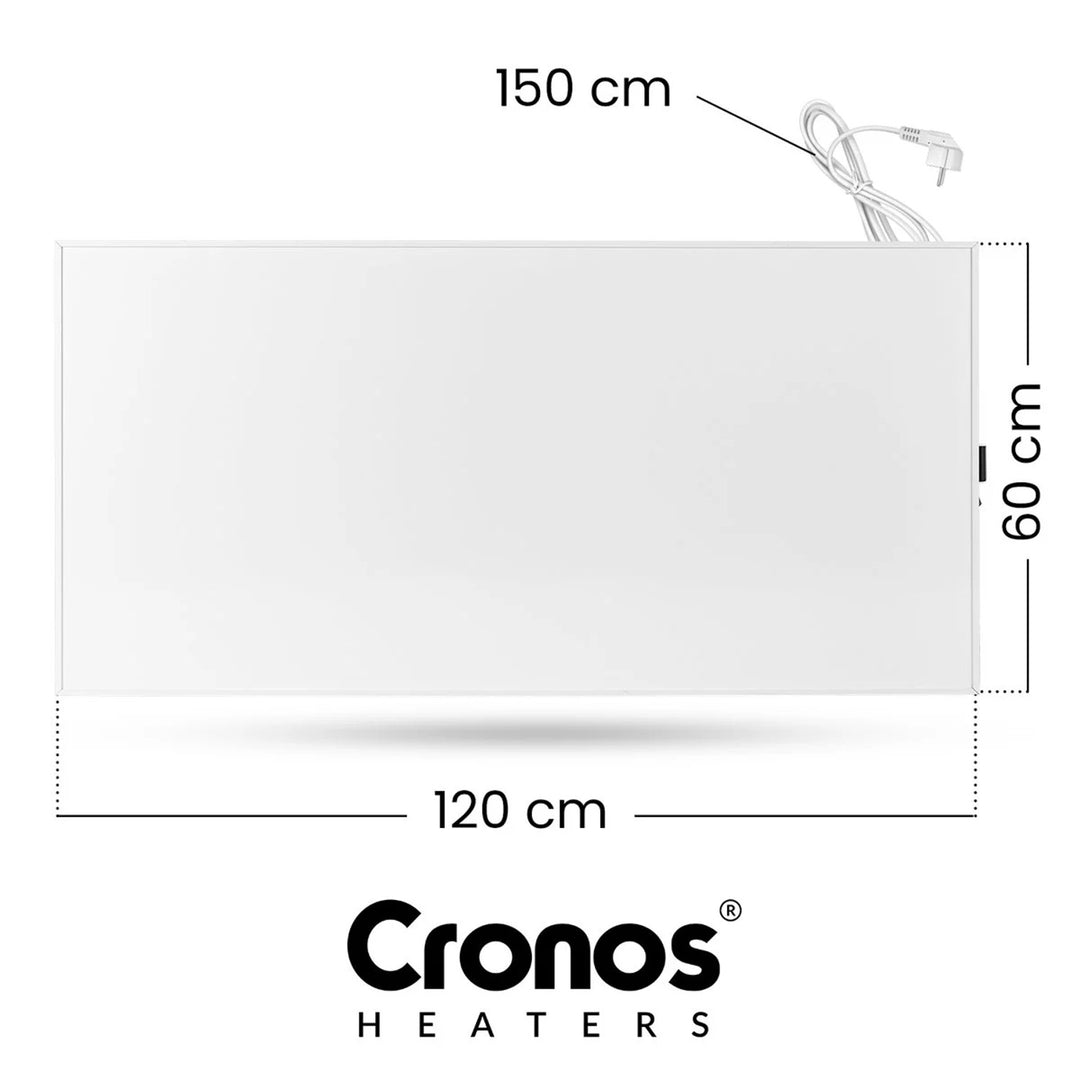 Chauffage infrarouge Cronos, 770W, commande par smartphone, thermostat intégré, taux de conversion 98%, protection IP44, Synthelith PRO CRP-770TWP