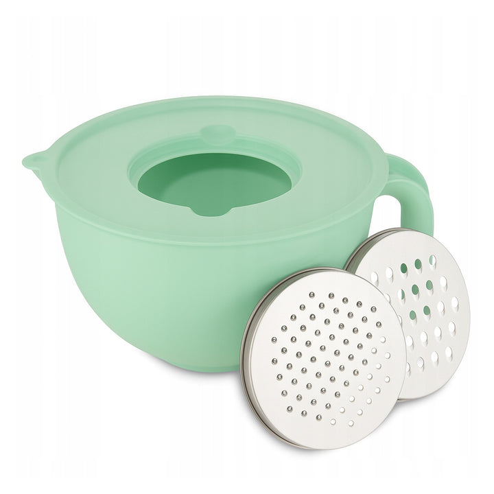 Bol de cuisine Practic, plastique, 2 râpes en acier, menthe, 5612066512