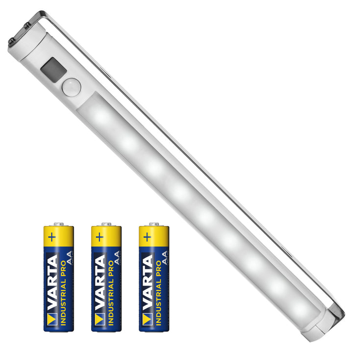 Lampe de cuisine Maclean LED, sous l'armoire 9 SMD, à piles, capteur PIR marche/arrêt, MCE166 + 3x piles Varta Industrial LR6/AA R-06