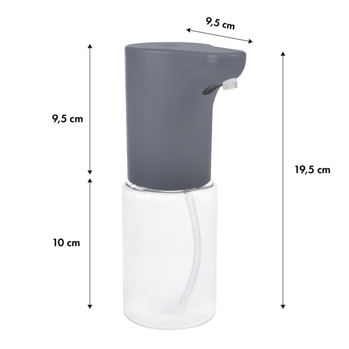Distributeur automatique Promedix, récipient pour savons liquides, désinfectants liquides, 300ml, gris, PR-540 GR + 4 piles Varta Industrial AA