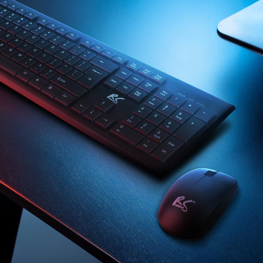 Clavier + souris sans fil COMBO NanoRS, RS580 + 2 piles alcalines AAA Varta Industrial