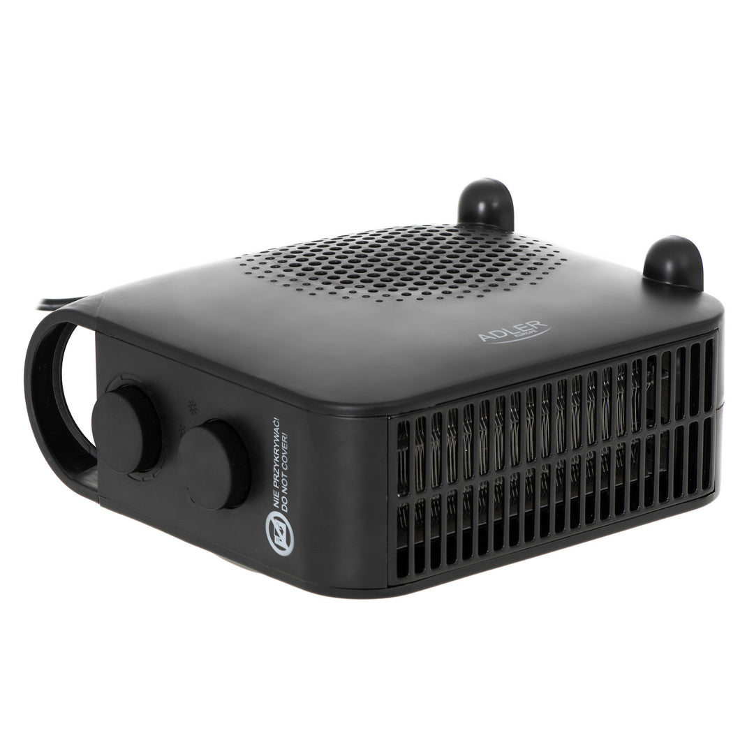 Radiateur soufflant Adler, 2 niveaux de puissance, max 2000W, thermostat, noir, AD 7725