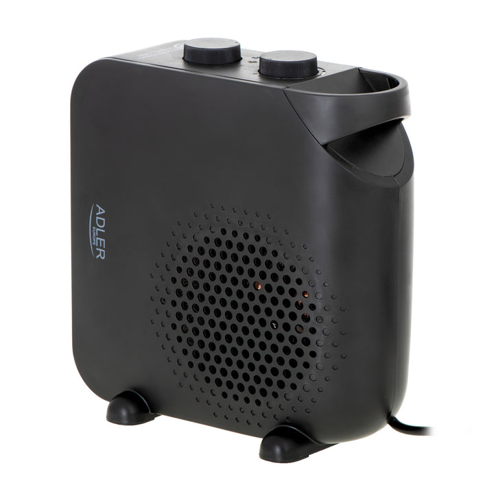 Radiateur soufflant Adler, 2 niveaux de puissance, max 2000W, thermostat, noir, AD 7725