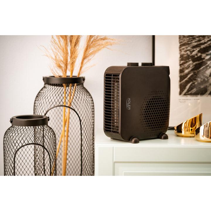 Radiateur soufflant Adler, 2 niveaux de puissance, max 2000W, thermostat, noir, AD 7725