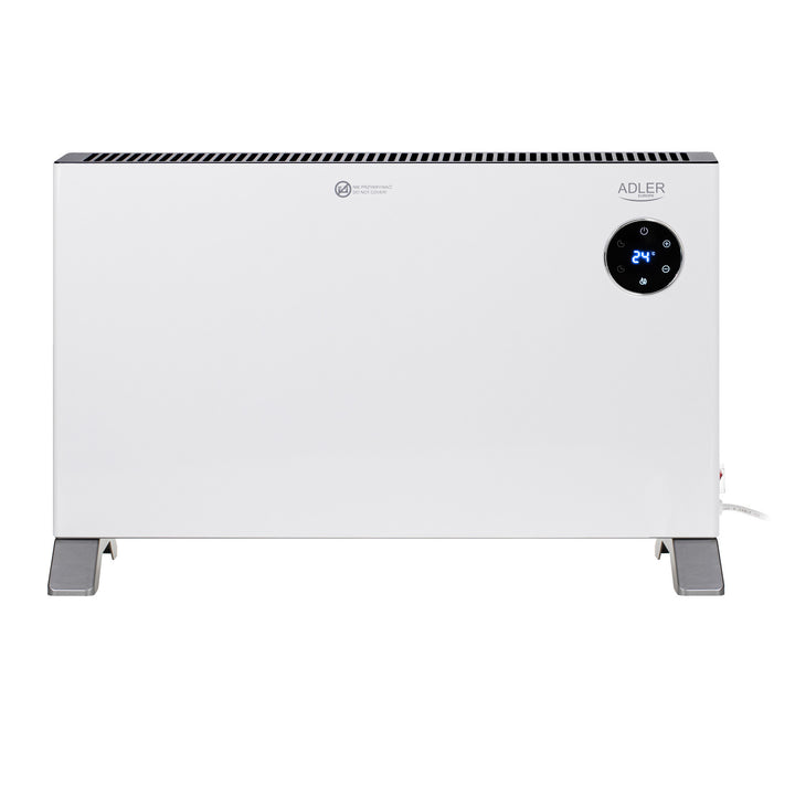 Radiateur convecteur Adler, affichage LED, télécommande, 3 niveaux de chauffage, thermostat, max 2000W, AD 7752