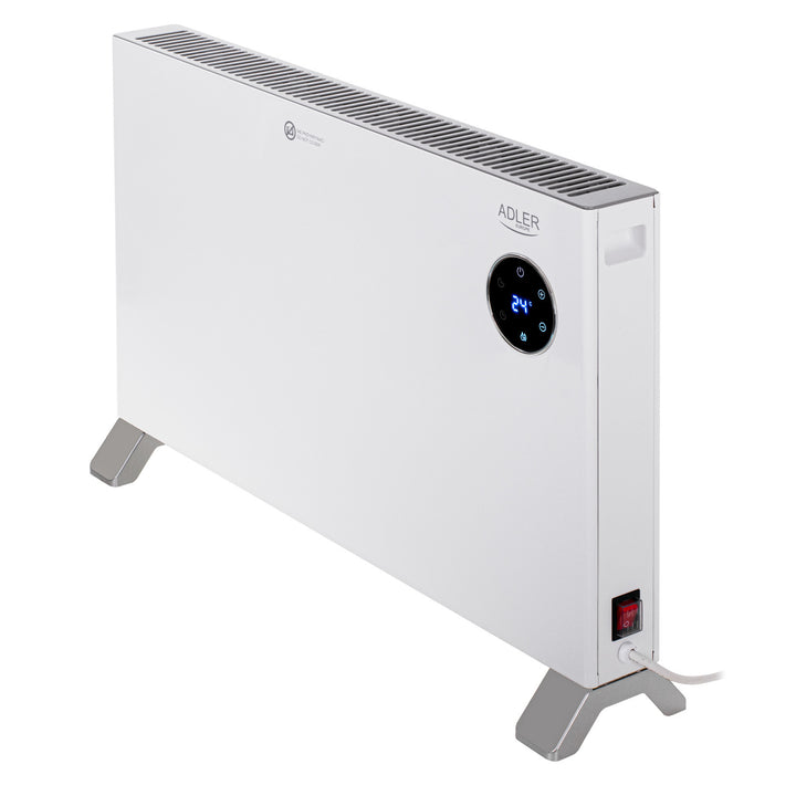 Radiateur convecteur Adler, affichage LED, télécommande, 3 niveaux de chauffage, thermostat, max 2000W, AD 7752