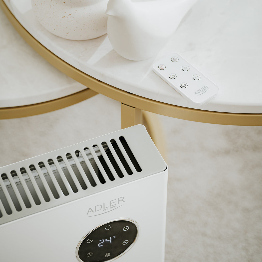 Radiateur convecteur Adler, affichage LED, télécommande, 3 niveaux de chauffage, thermostat, max 2000W, AD 7752