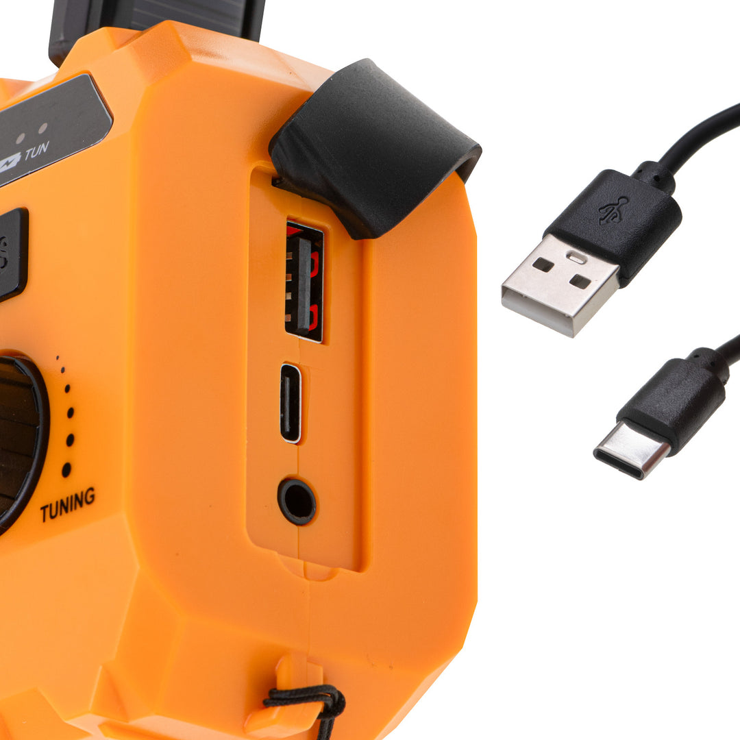 Radio solaire Adler, batterie rechargeable de 1200 mAh, torche, manivelle, AD 1197