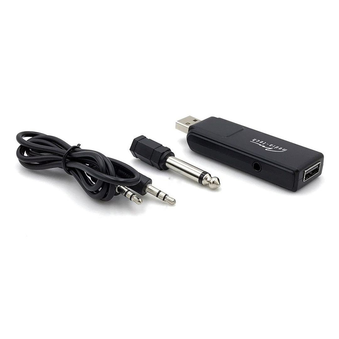 Deux microphones sans fil avec récepteur USB pour haut-parleur avec fonction karaoké, Mediatech MT395