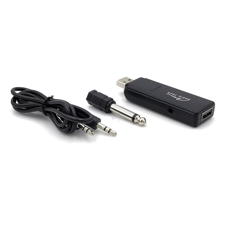 Deux microphones sans fil avec récepteur USB pour haut-parleur avec fonction karaoké, Mediatech MT395