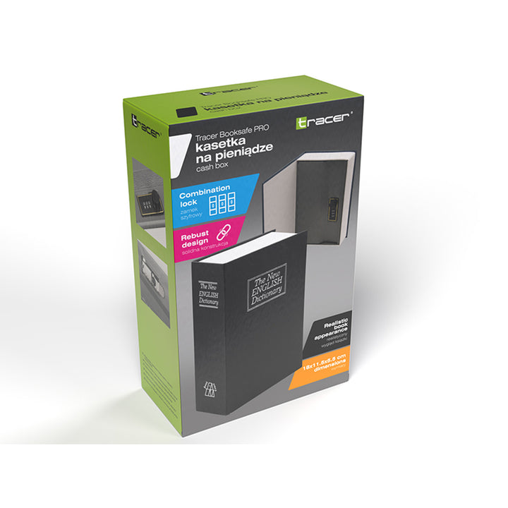 Tirelire traçante, faux livre, serrure à combinaison, BookSafe Pro