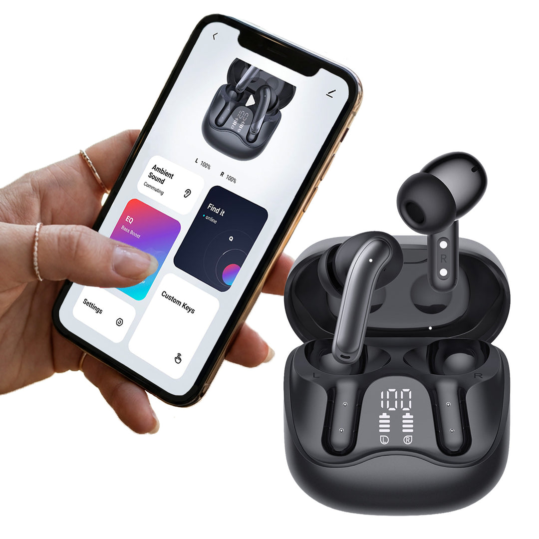 Casque sans fil Audiocore, ANC hybride, ENC, 6 microphones, étui de chargement, Tuya, AC591 PRO