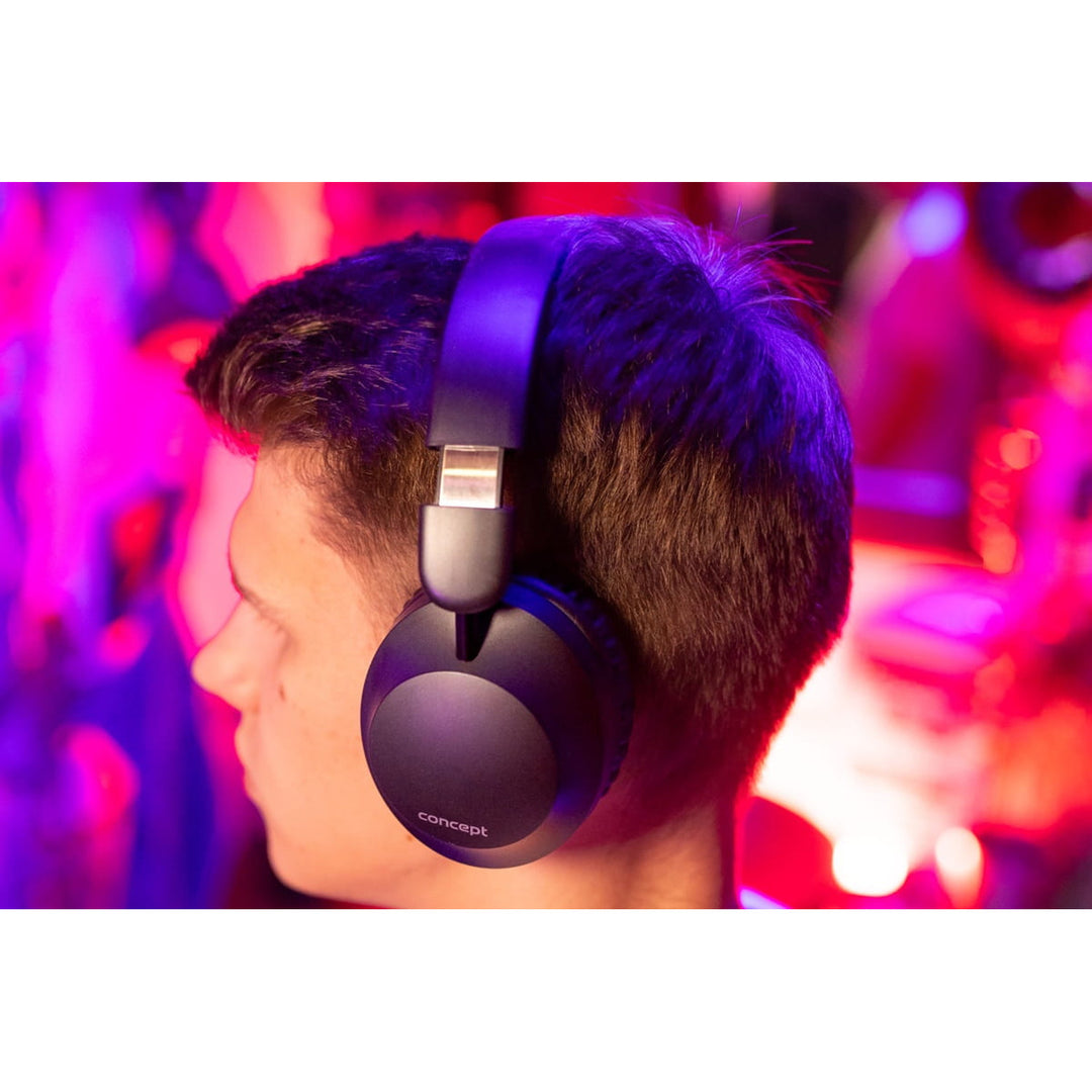 Casque intra-auriculaire sans fil Concept SoundJoy, jusqu'à 45 heures d'autonomie, Bluetooth 6.0, chargement rapide, annulation active du bruit jusqu'à 18 dB, noir, HS4080