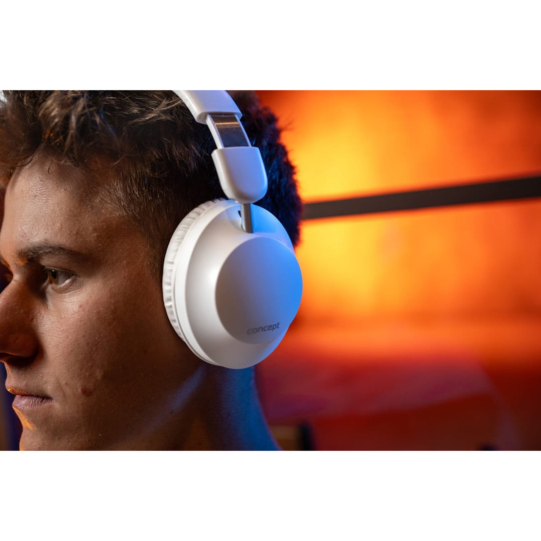 Casque intra-auriculaire sans fil Concept SoundJoy, jusqu'à 45 heures d'autonomie, Bluetooth 6.0, chargement rapide, annulation active du bruit jusqu'à 18 dB, blanc, HS4081