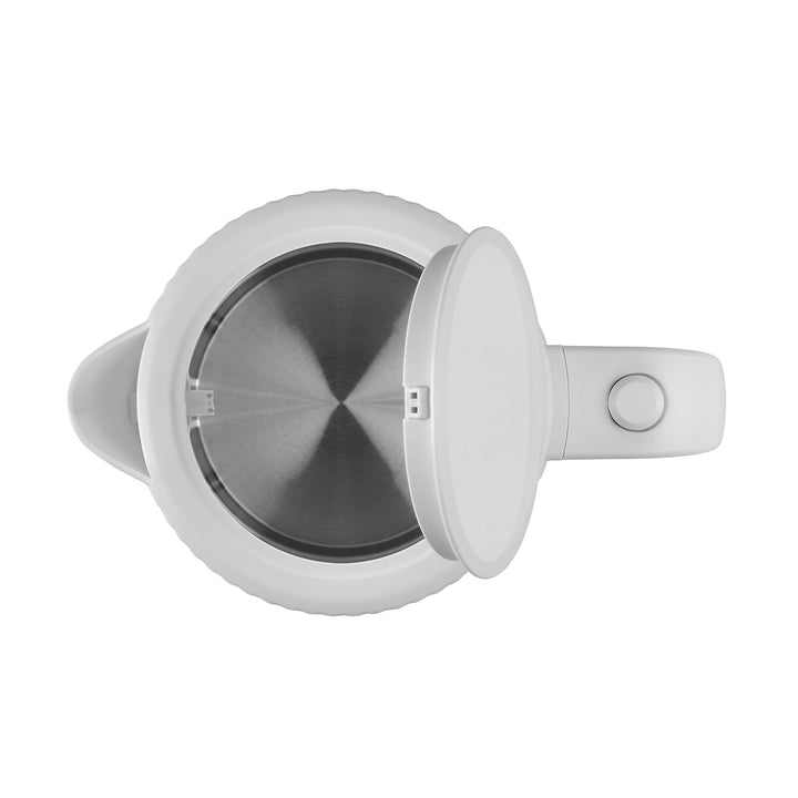 Bouilloire électrique Concept en plastique, 1,7L, design cannelé, triple système de sécurité, filtre à sédiments, indicateur de niveau d'eau, blanc, RK2390