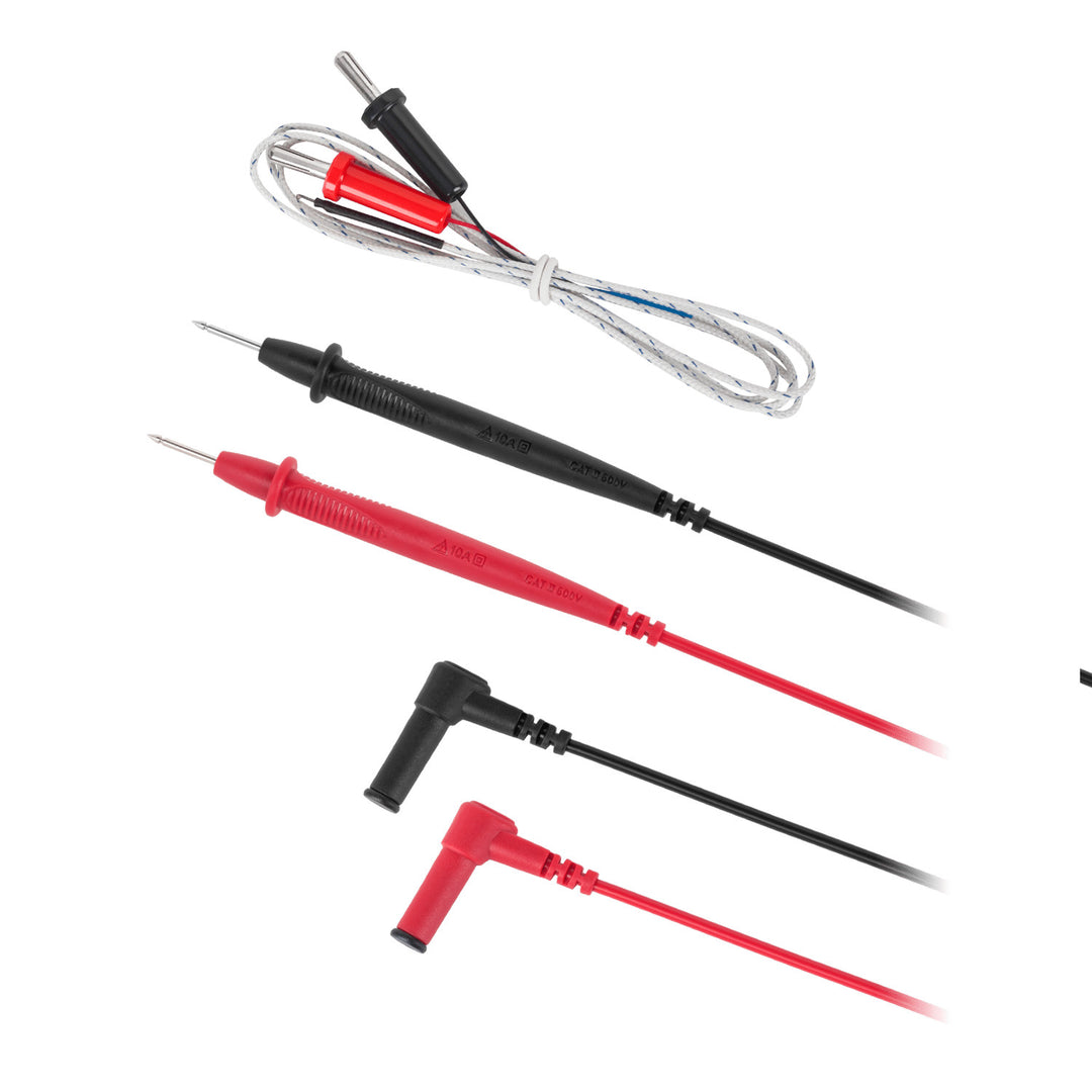 Multimètre numérique Uni-T, mesure de la tension et du courant, cordons de mesure inclus, sonde de température, UT136C+.